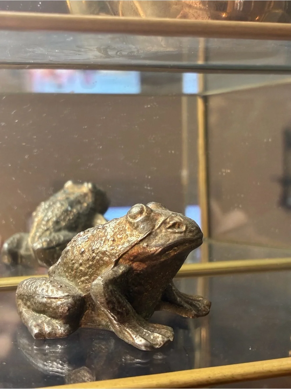 Two small brass vintage animals